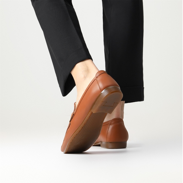 Men's PU Leather Metallic Horsebit Loafers - TAN - 7
